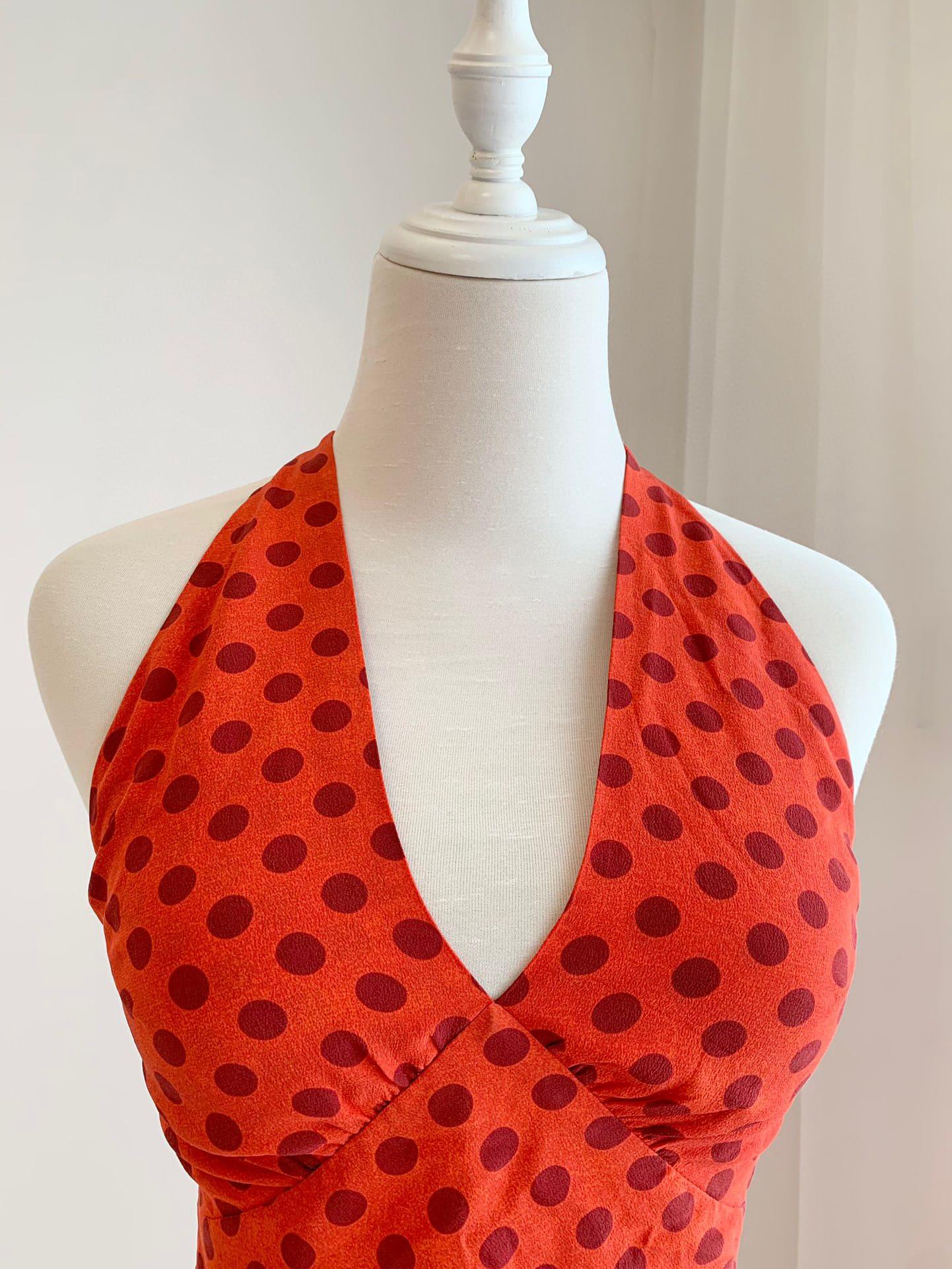 100% silk Red Vintage｜EnerChic ™ - EnerChic