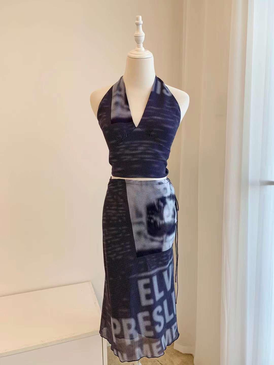 100% Silk Two-piece set THE TENNESSEE in Moody Blue - EnerChic -