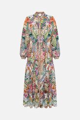100%Silk leopard print Maxi Dresses vacation dress | - EnerChic -