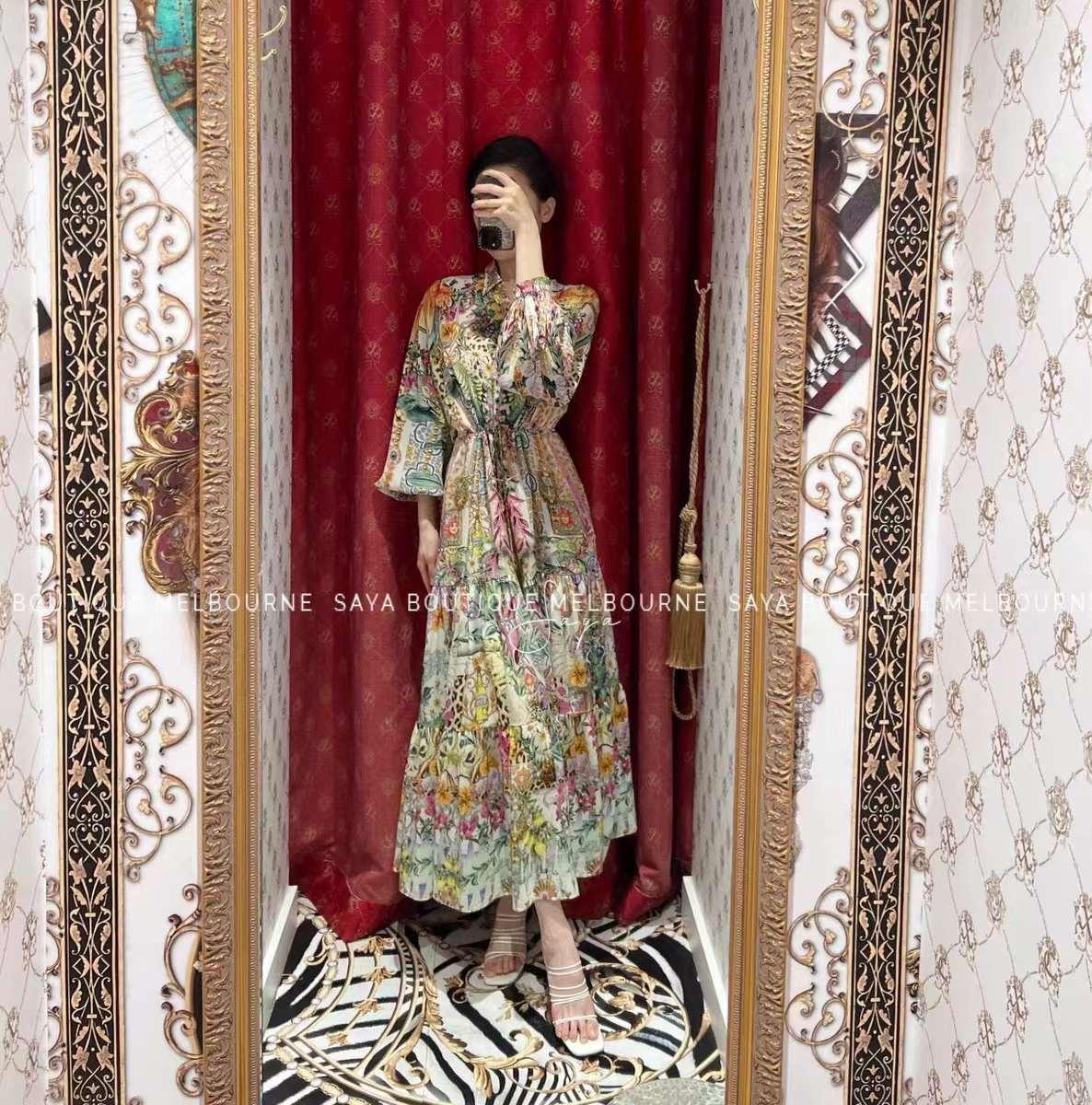 100%Silk leopard print Maxi Dresses vacation dress | - EnerChic -