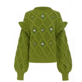 Emerald Elegance Handmade Mohair Sweater | EnerChic ™ - EnerChic