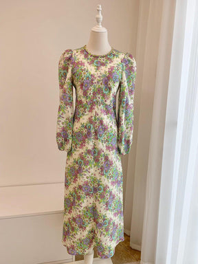 Enchanting Purple Floral Linen Maxi Dress vacation dress | EnerChic ™ - EnerChic