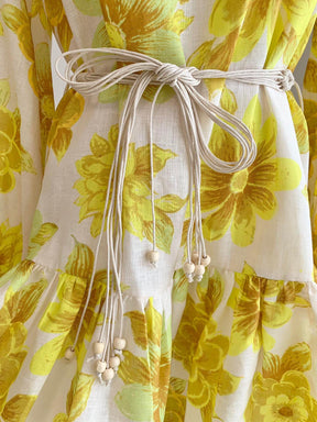 Sunny Blossom Linen Short vacation dress | EnerChic ™ - EnerChic